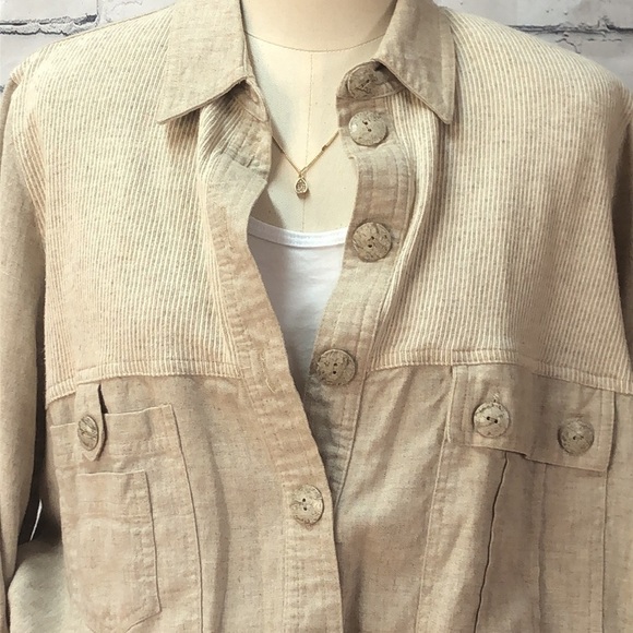 Mzm Tan Jacket Lightweight Sz Medium Made in USA - Picture 5 of 11